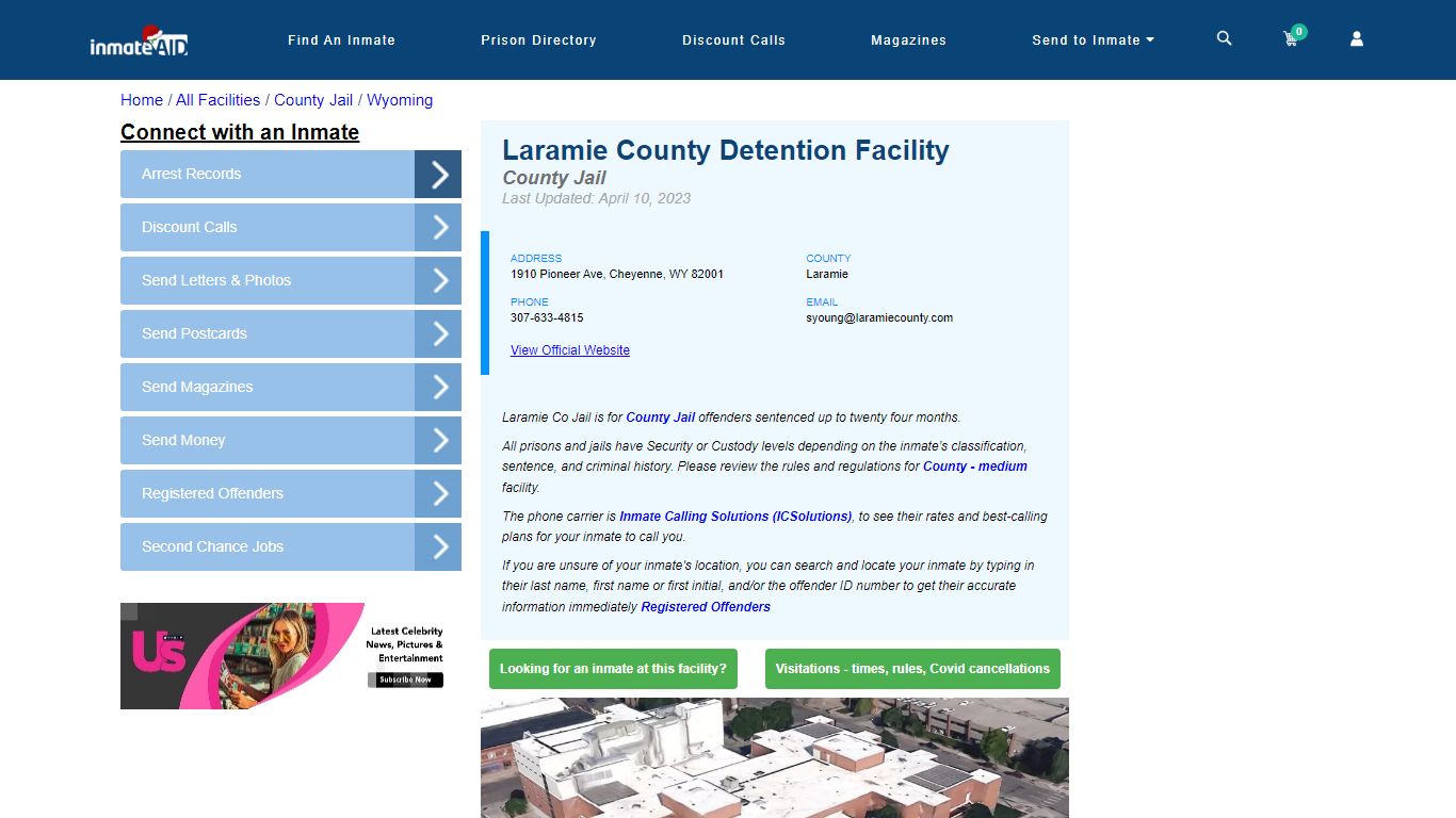 Laramie County Detention Facility - Inmate Locator - Cheyenne, WY
